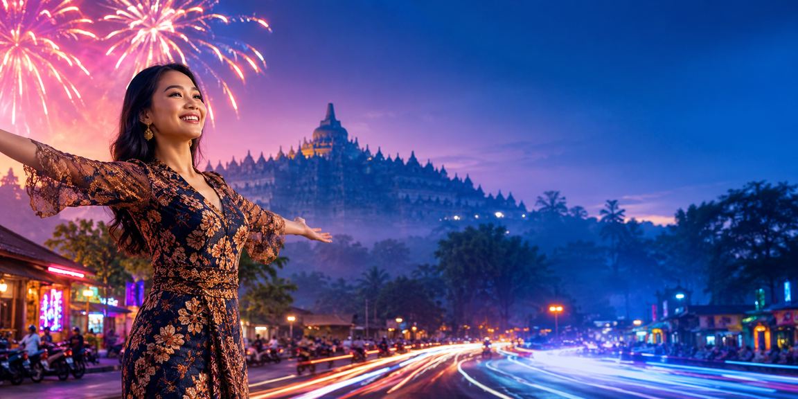 Suasana taruhan dengan tampilan neon yang memukau dan modern di malam hari
