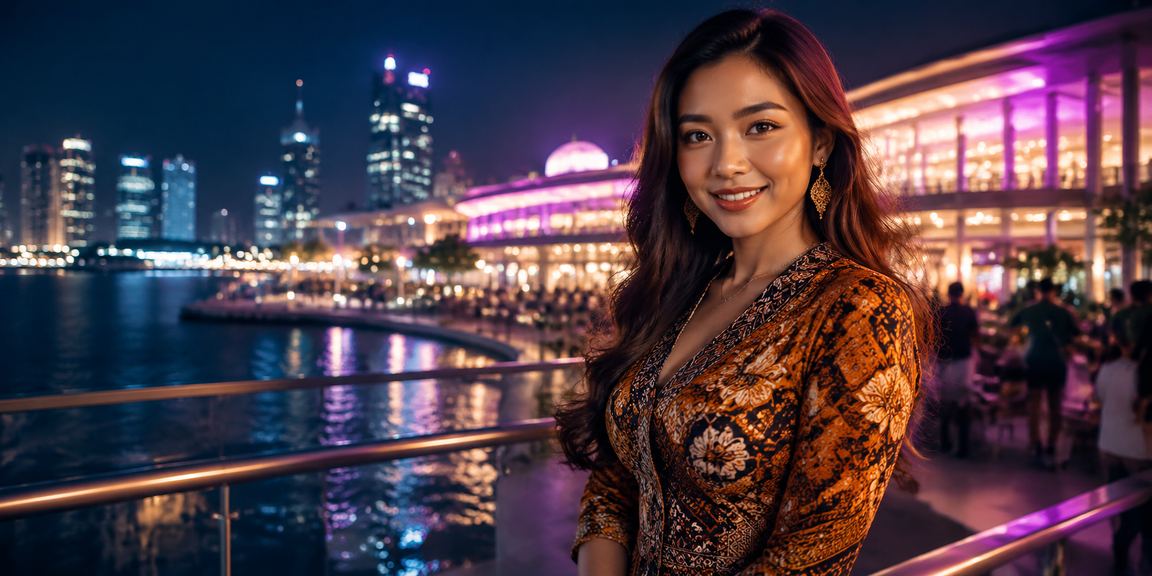 Tampilan bonus rebate dengan efek neon berwarna-warni yang menarik perhatian
